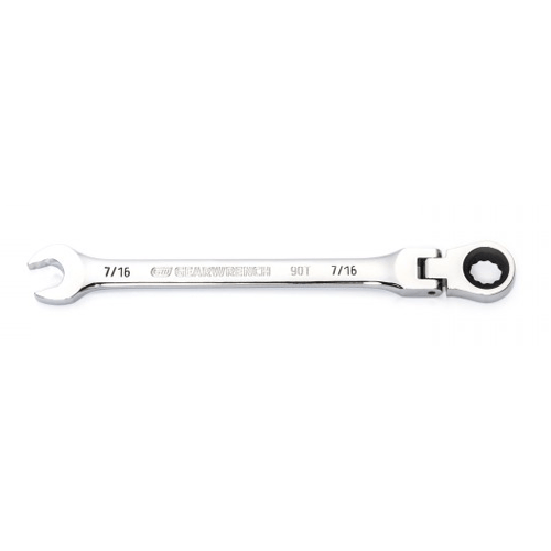 Picture of 7/16" 90-Tooth 12 Point Flex Head Ratcheting Combination Wrench