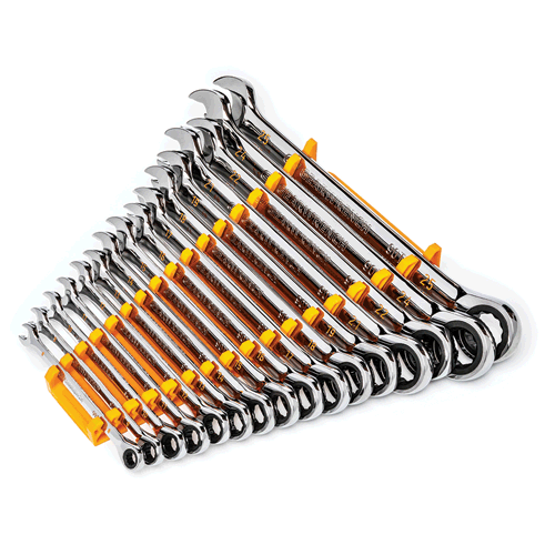 Picture of 16 Pc. 90-Tooth 12 Point Metric Combination Ratcheting Wrench Set