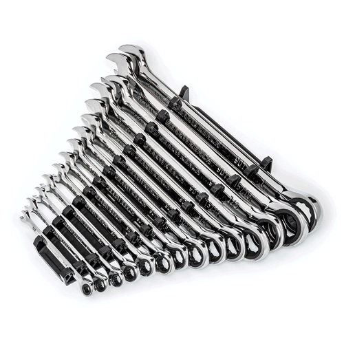 Picture of 14 Pc. 90-Tooth 12 Point SAE Combination Ratcheting Wrench Set
