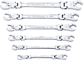 Picture of 6 Pc. Metric Ratcheting Flex Flare Nut Wrench