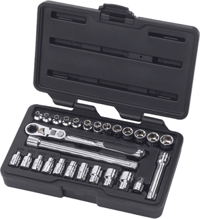 Picture of 27 Pc. 1/4" Dr. Locking Flex Gear Ratchet Set