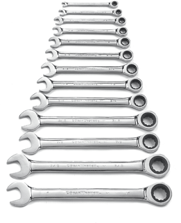Picture of 13 Pc. 72-Tooth 12 Point Ratcheting Combination SAE Wrench Set