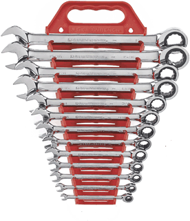 Picture of 13 Pc. 72-Tooth 12 Point Ratcheting Combination SAE Wrench Set