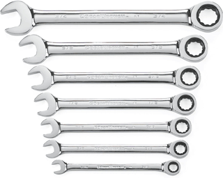 Picture of 7 Pc. SAE Ratcheting Wrench Set