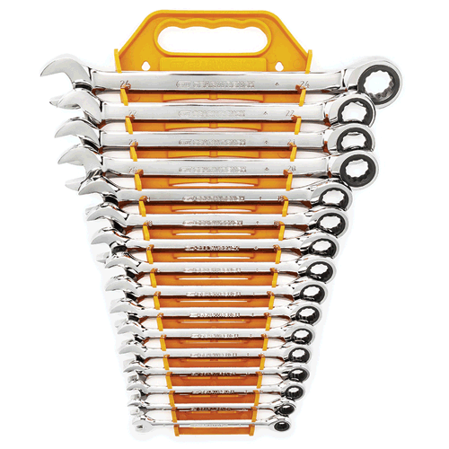 Picture of 16 Pc. 72-Tooth 12 Point Ratcheting Combination Metric Wrench Set