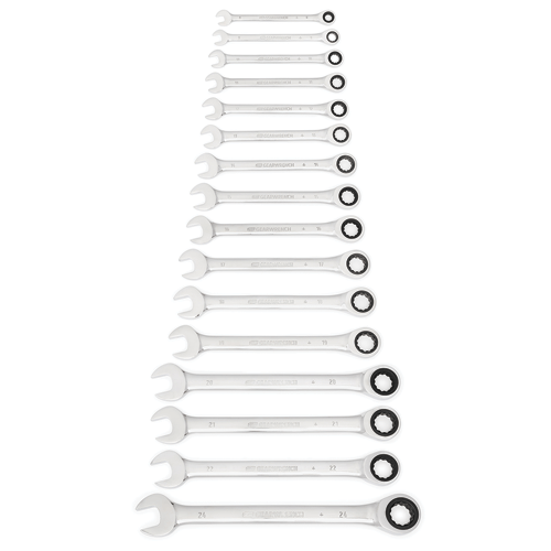 Picture of 16 Pc. 72-Tooth 12 Point Ratcheting Combination Metric Wrench Set