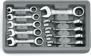 Picture of 10 Pc. Metric Stubby Combination Ratcheting Wrench