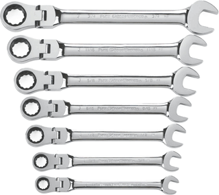 Picture of 7 Pc. Flex-Head Combination Ratcheting Wrench Set - SAE