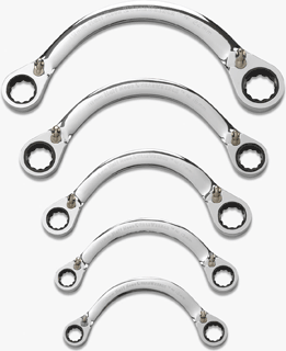 Picture of 5 Pc. Metric Half Moon Double Box Ratcheting Wrench Set