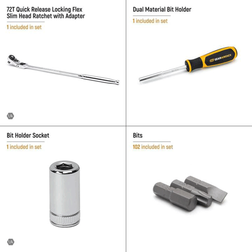 Picture of 105 Pc. 1/4” Drive Slim Head Mechanics Tool Set in Foam Storage Tray