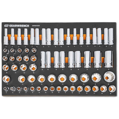 Picture of 67 Piece 1/2” Drive Master Metric Socket Set in Foam Storage Tray
