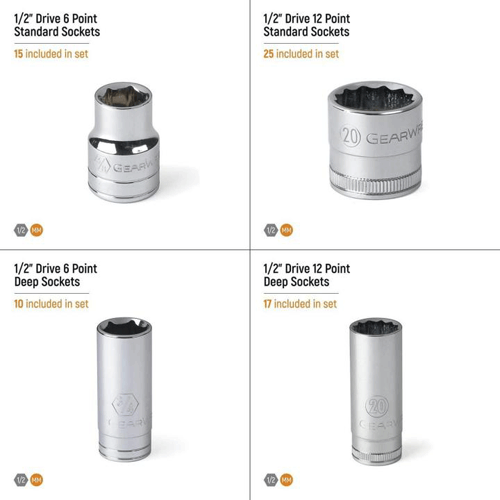 Picture of 67 Piece 1/2” Drive Master Metric Socket Set in Foam Storage Tray