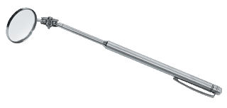 Picture of 1-1/4" Round Magnifying Mirror with Pocket Clip and Telescoping Handle