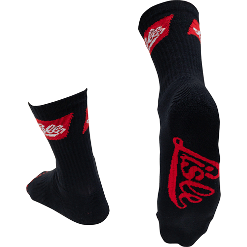 Picture of Lisle Crew Socks, Black