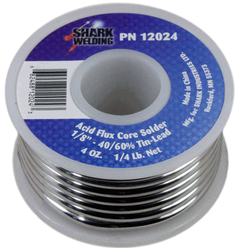 Picture of Acid Flux Core Solder - 1/8" - 0.25 lb