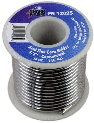 Picture of Acid Flux Core Solder - 1/8" - 1 lb
