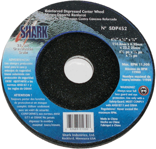 Picture of 4-1/2" x 1/4" x 7/8" Depressed Center Grinding Wheel