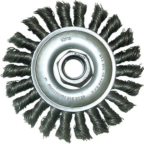 Picture of 4-1/2" x 5/8-11NC Twist Knotted Stainless Steel Wire Wheel Brush