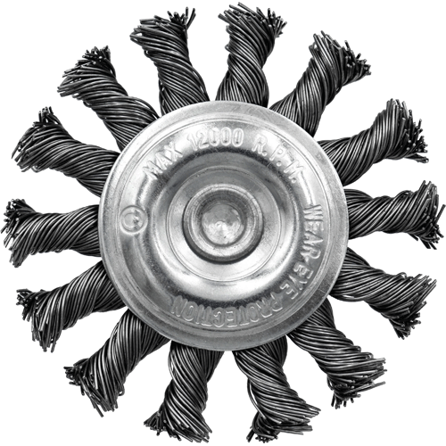 Picture of Mini Knotted Wire Brush – 3" x 1/4" Shank. .020 Wire