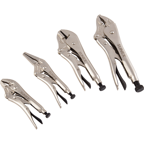 Picture of 4 Pc. Curved, Straight, and Long Nose Locking Pliers Set