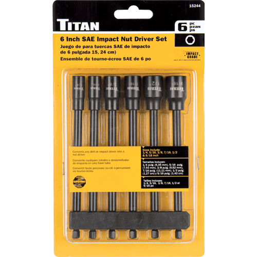 Picture of 6 Pc. 6" SAE Impact Nut Driver Set