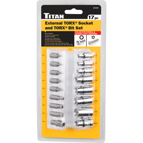 Picture of 17 Pc. External Torx® Socket & Bit Set