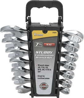 Picture of 7 Pc. 12 pt. SAE Stubby Combination Wrench Set