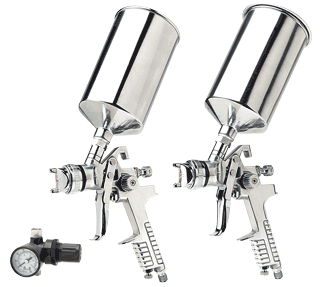 Picture of 3 Pc. Dual Set-Up H.V.L.P. Spray Gun Set