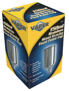 Picture of 150ml Stainless Steel Gravity Feed Paint Cup