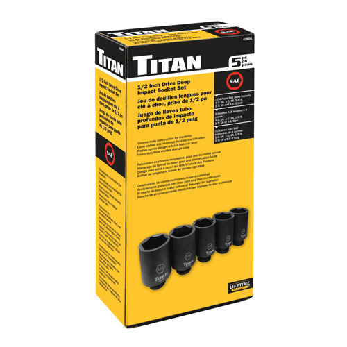 Picture of 5 Pc. 1/2" Dr. Deep Impact Socket Set