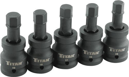 Picture of 3/4" Dr. Metric Hex Impact Bit Set